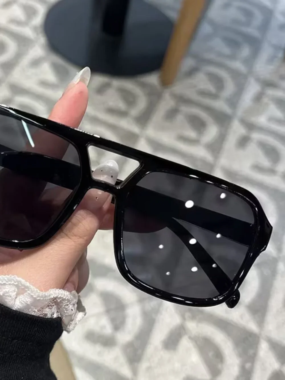 Black Rectangular Aviator Sunglasses BRAND-NEW!